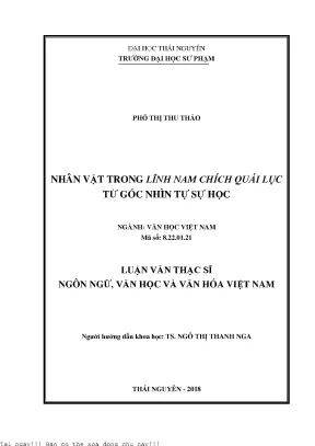 Nhân vật trong lĩnh nam chích quái lục từ góc nhìn tự sự học