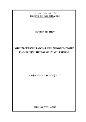 Nghiên cứu chế tạo vật liệu nanocomposite fe3o4 ac định hướng ứng dụng xử lý môi trường