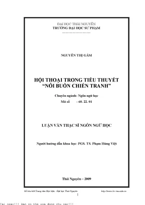 Hội thoại trong tiểu thuyết nỗi buồn chiến tranh