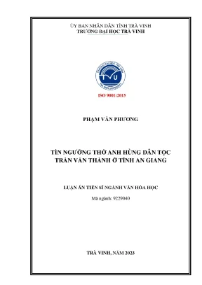 Tín ngưỡng thờ anh hùng dân tộc trần văn thành ở tỉnh an giang