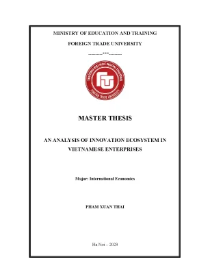 An analysis of innovation ecosystem in vietnamese enterprises
