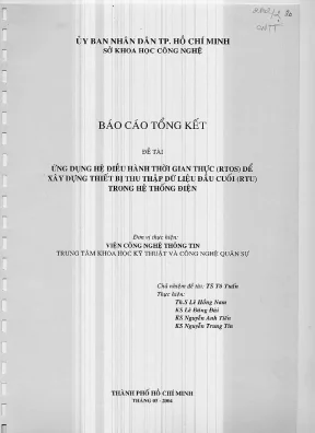 Ứng dụng hệ điều hành thời gian thực rtos để xây dựng thiết bị thu thập dữ liệu đầu cuối rtu trong hệ thống điện