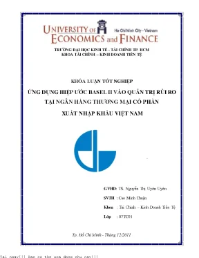 Ứng dụng hiệp ước basel ii vào quản trị rủi ro tại ngân hàng thương mại cổ phần xuất nhập khẩu việt nam