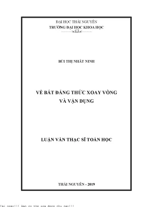 Về bất đẳng thức xoay vòng và vận dụng
