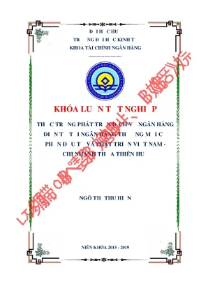 Thực trạng phát trển dịch vụ ngân hàng điện tử tại ngân hàng thương mại cổ phần đầu tư và phát triển việt nam chinh nhánh thừa thiên huế