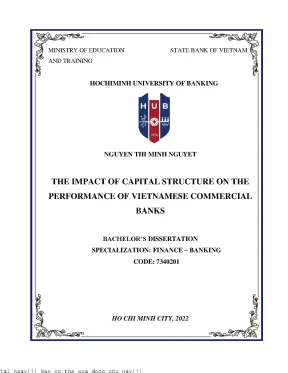 The impact of capital structure on the performance of vietnamese commercial banks 2022