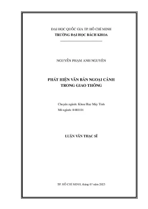 Phát hiện văn bản ngoại cảnh trong giao thông