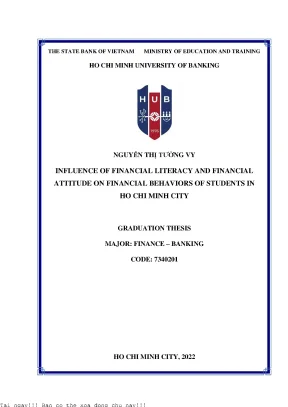 Influence of financial literacy and financial attitude on financial behaviors of students in ho chi minh city 2022
