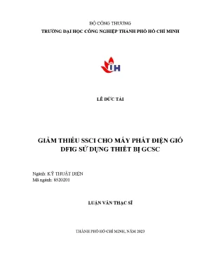 Giảm thiểu ssci cho máy phát điện gió dfig sử dụng thiết bị gcsc