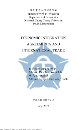 Economic integration agreements and international trade