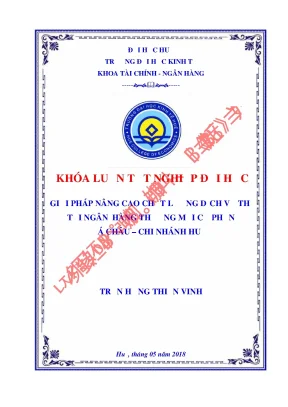 Giải pháp nâng cao chất lượng dịch vụ thẻ tại ngân hàng thương mại cổ phần á châu chi nhánh huế