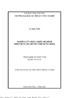 Nghiên cứu phát triển mô hình thiết bị tự di chuyển nhờ rung động