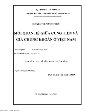 Mối quan hệ giữa cung tiền và giá chứng khoán ở việt nam