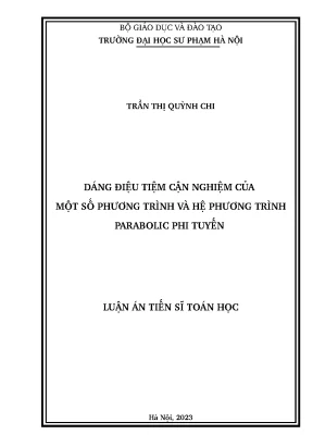Dáng diệu tiệm cận nghiệm của một số phương trình và hệ phương trình parapolic phi tuyến