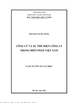 Công lý và sự thể hiện công lý trong hiến pháp việt nam