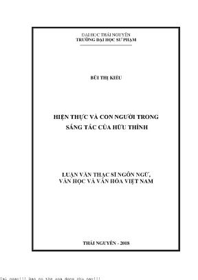 Hiện thực và con người trong sáng tác của hữu thỉnh