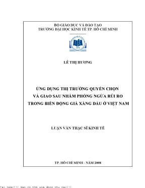 Ứng dụng thị trường quyền chọn và giao sau nhằm phòng ngừa rủi ro trong biến động giá xăng dầu ở việt nam