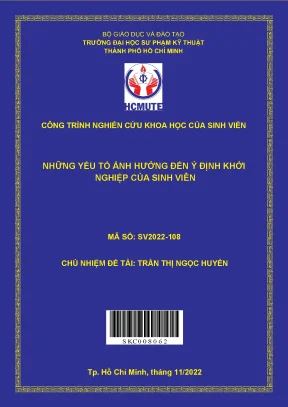 Những yếu tố ảnh hưởng đển ý định khởi nghiệp của sinh viên