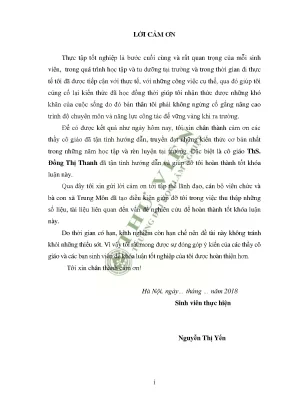 Nghiên cứu thực trạng và đề xuất giải pháp nâng cao hiệu quả hoạt động khuyến nông tại xã trung môn huyện yên sơn tỉnh tuyên quang