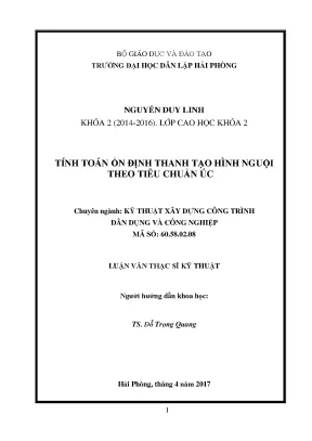 Tính toán ổn định thanh tạo hình nguội theo tiêu chuẩn úc
