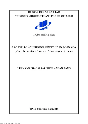Các yếu tố ảnh hưởng đến tỷ lệ an toàn vốn của các ngân hàng thương mại việt nam