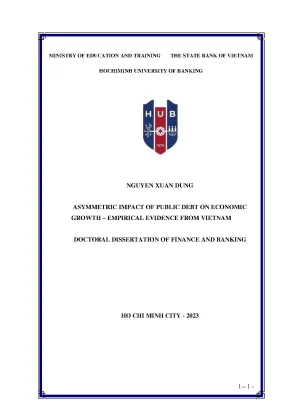 Asymmetric impact of public debt on economic growth empirical evidence from vietnam doctoral dissertation of finance and banking