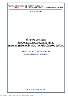 Xây dựng quy trình áp dụng basel ii vào quản trị rủi ro trong hệ thống ngân hàng tmcp sài gòn công thương