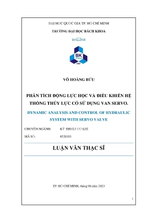 Phân tích động lực học và điều khiển hệ thống thủy lực có sử dụng van servo