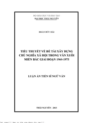 Tiểu thuyết về đề tài xây dựng chủ nghĩa xã hội trong văn xuôi miền bắc giai đoạn 1960 1975
