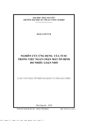 Nghiên cứu ứng dụng của tcsc trong việc ngăn chặn mất ổn định do nhiễu loạn nhỏ