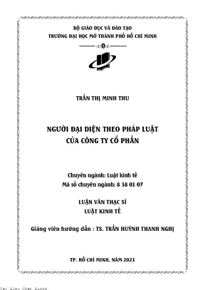 Người đại diện theo pháp luật của công ty cổ phần