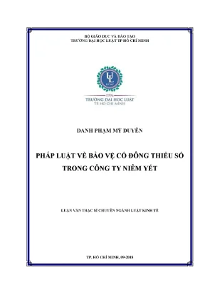 Pháp luật về bảo vệ cổ đông thiểu số trong công ty niêm yết