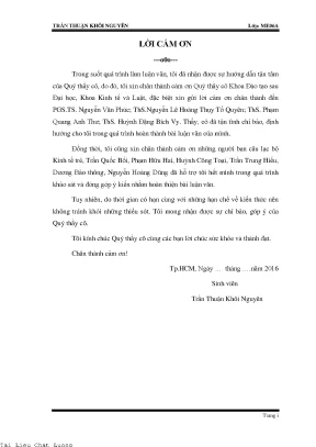 Tác động của mạng lưới xã hội đến khả năng tìm việc làm của dân nhập cư trên địa bàn quận bình tân