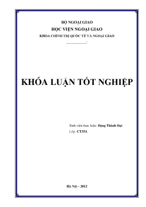 Tiến trình tái khởi động quan hệ nga mỹ từ 2009 đến 2012 hướng triển khai và kết quả