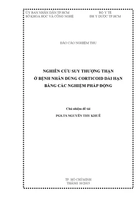 Nghiên cứu suy thượng thận ở bệnh nhân dùng corticoid dài hạn bằng các nghiệm pháp động