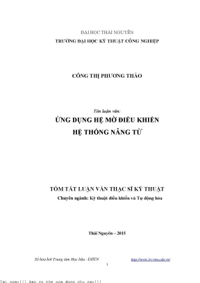 Ứng dụng hệ mờ điều khiển hệ thống nâng từ