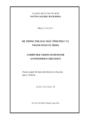 Hệ thống thị giác máy tính phục vụ thanh toán tự động