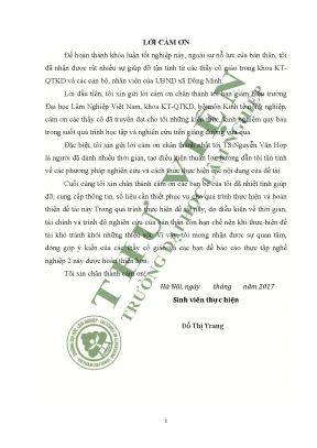 Đánh giá tình hình phát triển kinh tế nông nghiệp theo hướng giá trị gia tăng đến địa bàn xã đông minh huyện đông sơn tỉnh thanh hóa