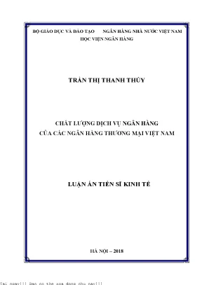 Chất lượng dịch vụ ngân hàng của các ngân hàng thương mại việt nam