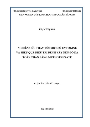 Nghiên cứu thay đổi nồng độ một số cytokine và hiệu quả điều trị bệnh vảy nến đỏ da toàn thân bằng methotrexate