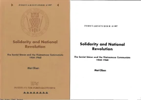Solidarity and national revolution the soviet union and the vietnamese communists 1954 1960