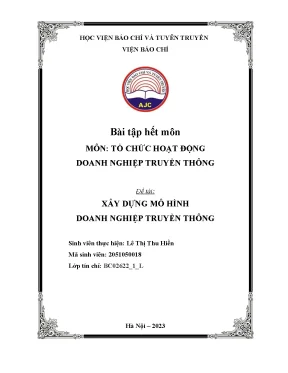 Xây dựng mô hình doanh nghiệp truyền thông