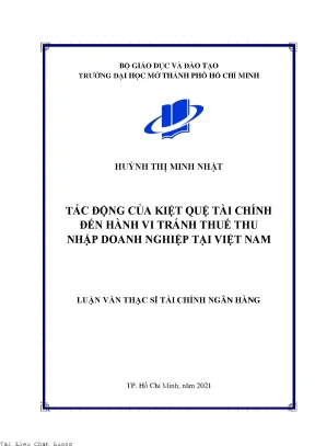 Tác động của kiệt quệ tài chính đến hành vi tránh thuế thu nhập doanh nghiệp tại việt nam