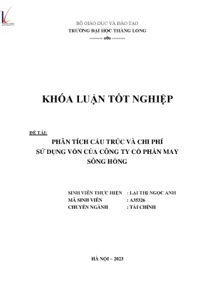 Phân tích cấu trúc và chi phí vốn của công ty cổ phần may sông hồng