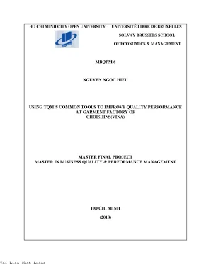 Using tqms common tools to improve quality performance at garment factory of choishins vina