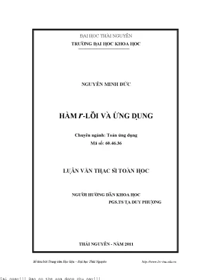 Hàm r lồi và ứng dụng