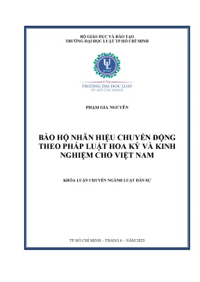 Bảo hộ nhãn hiệu chuyển động theo pháp luật hoa kỳ và kinh nghiệm cho việt nam