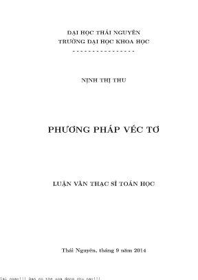 Phương pháp véc tơ