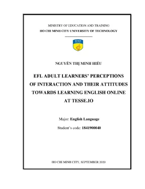Efl adult learners perceptions of interaction and their attitudes towards learning english online at tesse io
