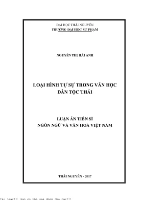 Loại hình tự sự trong văn học dân tộc thái